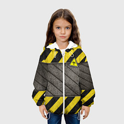 Куртка с капюшоном детская Сталь и биологическая опасность, цвет: 3D-белый — фото 2