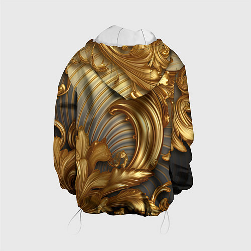 Детская куртка Золотая текстура и абстракции / 3D-Белый – фото 2