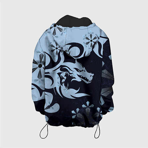 Детская куртка Дракон со снежинками / 3D-Черный – фото 2