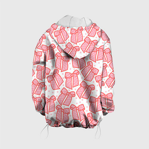 Детская куртка Узор с розовыми бантами в горошек / 3D-Белый – фото 2