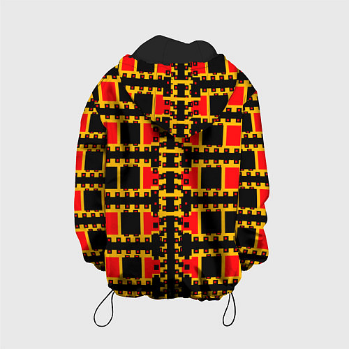 Детская куртка Королевские квадраты / 3D-Черный – фото 2