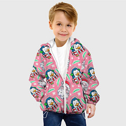 Куртка с капюшоном детская Персонажи новогодние, цвет: 3D-белый — фото 2