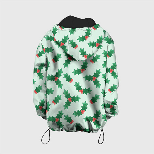 Детская куртка Рождественская омела / 3D-Черный – фото 2