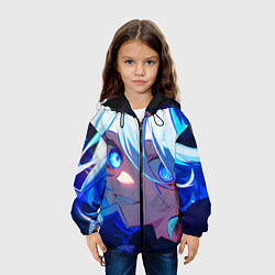 Куртка с капюшоном детская Геншин Импакт Фурина, цвет: 3D-черный — фото 2