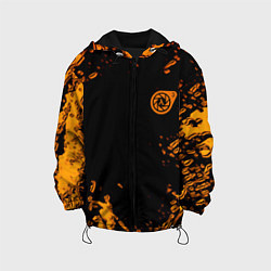 Куртка с капюшоном детская Half life orange splash city 17, цвет: 3D-черный