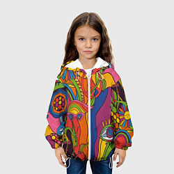 Куртка с капюшоном детская Психоделика и третий глаз, цвет: 3D-белый — фото 2
