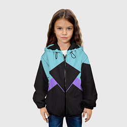 Куртка с капюшоном детская Ретро олимпийка, цвет: 3D-черный — фото 2