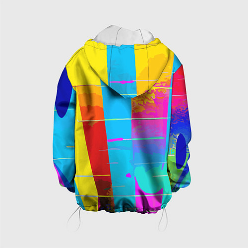 Детская куртка Цветная абстракция - поп арт / 3D-Белый – фото 2