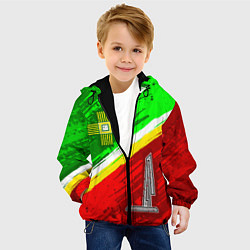 Куртка с капюшоном детская Флаг Зеленограадского АО, цвет: 3D-черный — фото 2