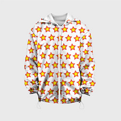 Куртка с капюшоном детская Звезды защитника, цвет: 3D-белый