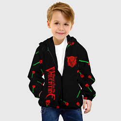 Куртка с капюшоном детская Bullet for my valentine band rock, цвет: 3D-черный — фото 2
