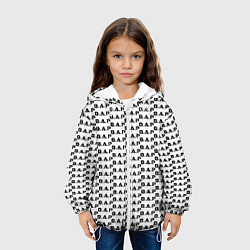 Куртка с капюшоном детская BAP kpop steel pattern, цвет: 3D-белый — фото 2