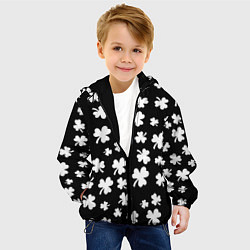 Куртка с капюшоном детская Black clover pattern anime, цвет: 3D-черный — фото 2