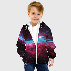 Куртка с капюшоном детская Uy scuti star - neon space, цвет: 3D-белый — фото 2