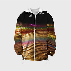 Куртка с капюшоном детская Перламутр блестящий, цвет: 3D-белый