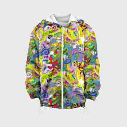 Куртка с капюшоном детская Hip Hop Graffiti, цвет: 3D-белый