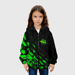 Куртка с капюшоном детская Dead by daylight green neon, цвет: 3D-черный — фото 2