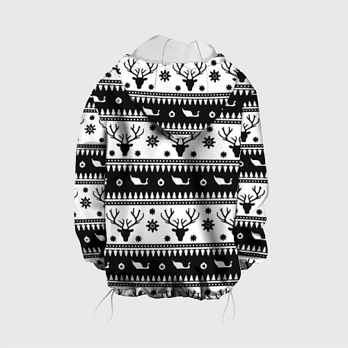 Детская куртка Новогодний свитер с оленями / 3D-Белый – фото 2