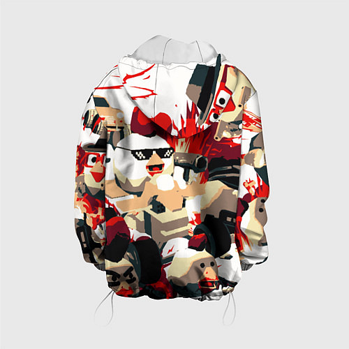 Детская куртка Чикен Ган разборка / 3D-Белый – фото 2