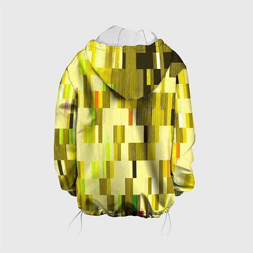 Детская куртка Жёлтый глитч / 3D-Белый – фото 2