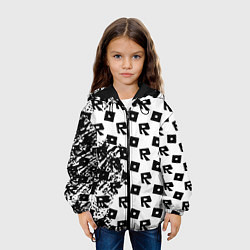 Куртка с капюшоном детская Roblox pattern game black, цвет: 3D-черный — фото 2