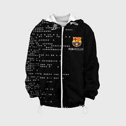 Куртка с капюшоном детская Футбольный клуб барселона - логотип, цвет: 3D-белый