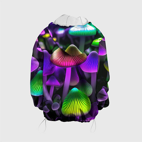 Детская куртка Люминесцентные грибы / 3D-Белый – фото 2