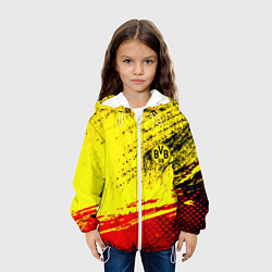 Куртка с капюшоном детская Borussia color краски спорт, цвет: 3D-белый — фото 2