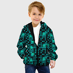 Куртка с капюшоном детская Неоновый светящийся, цвет: 3D-черный — фото 2