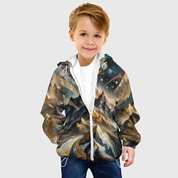 Куртка с капюшоном детская Золотые горы, цвет: 3D-белый — фото 2