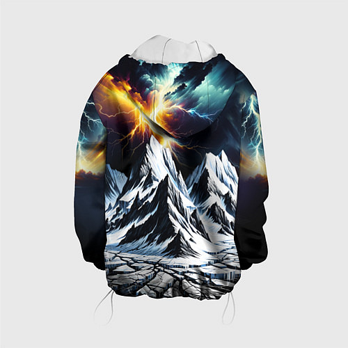 Детская куртка Молнии и горы / 3D-Белый – фото 2