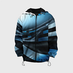 Детская куртка Черно-синий абстрактный спортивный стиль