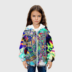 Куртка с капюшоном детская Сплетенные круги Инь Ян, цвет: 3D-белый — фото 2