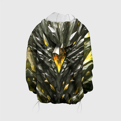 Детская куртка Камень и золотой кристалл / 3D-Белый – фото 2