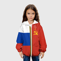 Куртка с капюшоном детская Россия и СССР, цвет: 3D-белый — фото 2