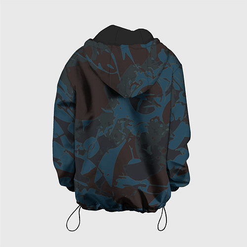 Детская куртка Абстрактный камуфляж / 3D-Черный – фото 2