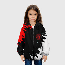 Куртка с капюшоном детская Manchester United flame fc, цвет: 3D-черный — фото 2