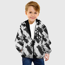 Куртка с капюшоном детская Cyberpunk: Edgerunners - black and white, цвет: 3D-черный — фото 2