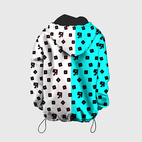 Детская куртка Roblox pattern logo mobile / 3D-Черный – фото 2