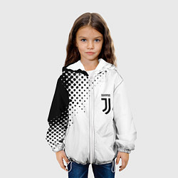 Куртка с капюшоном детская Juventus sport black geometry, цвет: 3D-белый — фото 2