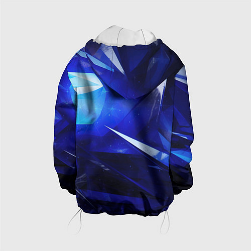 Детская куртка Black and blue abstract background sport style / 3D-Белый – фото 2