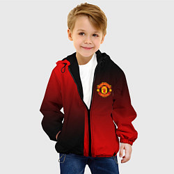 Куртка с капюшоном детская Манчестер Юнайтед градиент спорт, цвет: 3D-черный — фото 2