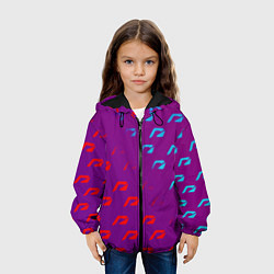Куртка с капюшоном детская НФС лого градиент текстура, цвет: 3D-черный — фото 2
