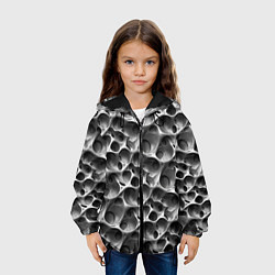 Куртка с капюшоном детская Металл - текстура, цвет: 3D-черный — фото 2