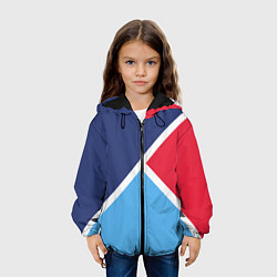 Куртка с капюшоном детская Расцветка из 90, цвет: 3D-черный — фото 2