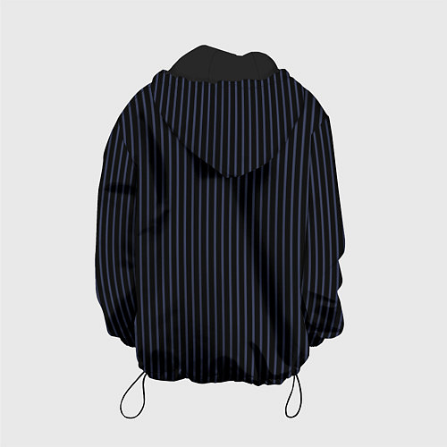 Детская куртка Тёмный синий в полоску / 3D-Черный – фото 2