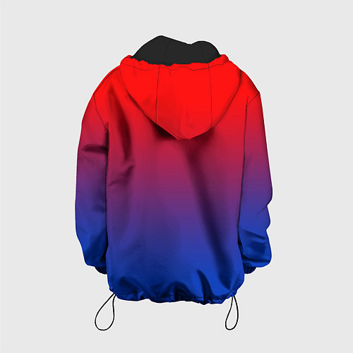 Детская куртка Красный и синий градиент / 3D-Черный – фото 2