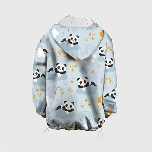 Детская куртка Панда на облаках / 3D-Белый – фото 2