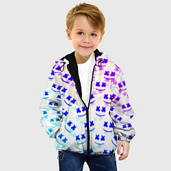 Куртка с капюшоном детская Marshmello pattern neon, цвет: 3D-черный — фото 2
