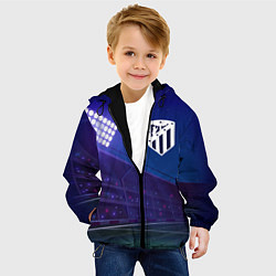 Куртка с капюшоном детская Atletico Madrid ночное поле, цвет: 3D-черный — фото 2